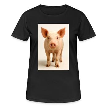 Cochon pastel - T-shirt respirant Femme - noir - Devant - AI Model Female 172 light (172cm)