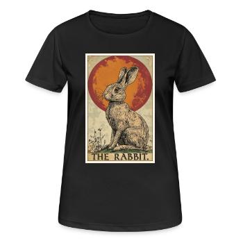 Hasen Hase - Frauen T-Shirt atmungsaktiv - Schwarz - Vorne - AI Model Female 172 light (172cm)