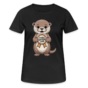 Auszeichnung für Otter-Fans - Frauen T-Shirt atmungsaktiv - Schwarz - Vorne - AI Model Female 172 light (172cm)