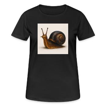 Escargot à la coquille bleue scintillante - T-shirt respirant Femme - noir - Devant - AI Model Female 172 light (172cm)