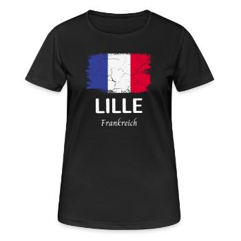 Lille - T-shirt respirant Femme - noir - Devant - AI Model Female 172 light (172cm)