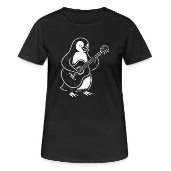 Sérénade de guitare Penguin - T-shirt respirant Femme - noir - Devant - AI Model Female 172 light (172cm)