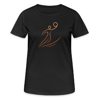Basketball Basketballer Geschenkidee Baller Bball - Frauen T-Shirt atmungsaktiv - Schwarz - Vorne - AI Model Female 172 light (172cm)