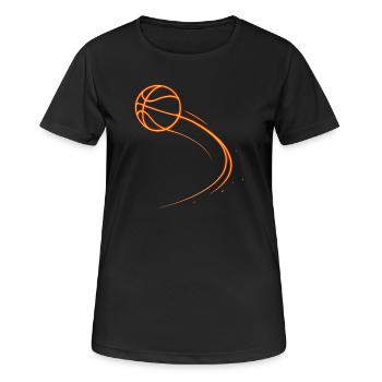 Basketball Basketballer Geschenkidee Baller Bball - Frauen T-Shirt atmungsaktiv - Schwarz - Vorne - AI Model Female 172 light (172cm)