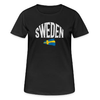 Suède - T-shirt respirant Femme - noir - Devant - AI Model Female 172 light (172cm)