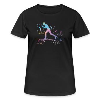 Ski de fond Ski de fond - T-shirt respirant Femme - noir - Devant - AI Model Female 172 light (172cm)