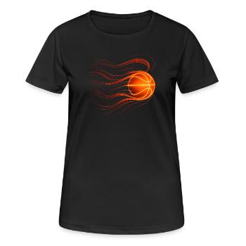 Basketball Basketballer Geschenkidee Baller Bball - Frauen T-Shirt atmungsaktiv - Schwarz - Vorne - AI Model Female 172 light (172cm)