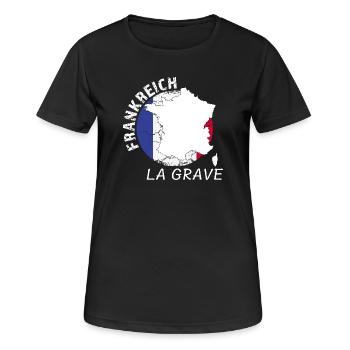 La Grave - Women's Breathable T-Shirt - black - Front - AI Model Female 172 light (172cm)