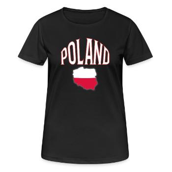 Pologne - T-shirt respirant Femme - noir - Devant - AI Model Female 172 light (172cm)