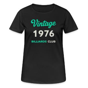 Vintage 1976 – Billiards Club Retro Birth Year - Women's Breathable T-Shirt - black - Front - AI Model Female 172 light (172cm)