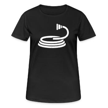 Gartenschlauch Schlauch Garten Wasser - Frauen T-Shirt atmungsaktiv - Schwarz - Vorne - AI Model Female 172 light (172cm)