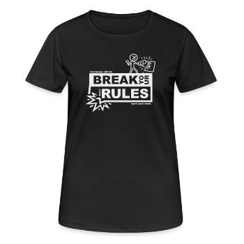 Brise tes règles ridicules - édition sans cadre - T-shirt respirant Femme - noir - Devant - AI Model Female 172 light (172cm)