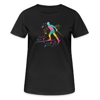 Ski de fond Ski de fond - T-shirt respirant Femme - noir - Devant - AI Model Female 172 light (172cm)