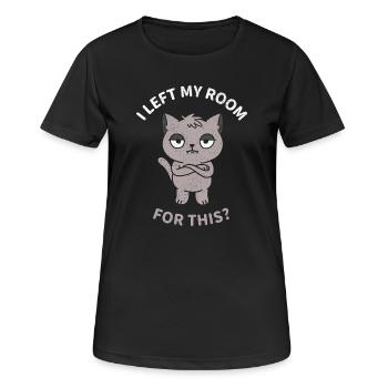 J’ai quitté ma chambre pour ça ? - T-shirt respirant Femme - noir - Devant - AI Model Female 172 light (172cm)