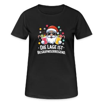 The location is drunkenly funnier - Women's Breathable T-Shirt - black - Front - AI Model Female 172 light (172cm)