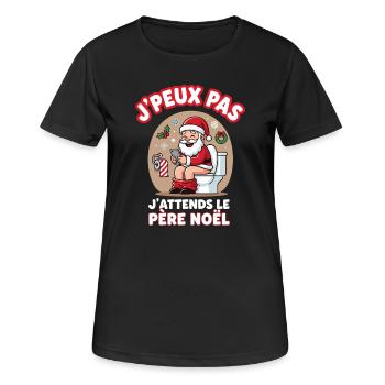Noël 2025 Drôle Père Noël Mignon Cadeau - Frauen T-Shirt atmungsaktiv - Schwarz - Vorne - AI Model Female 172 light (172cm)