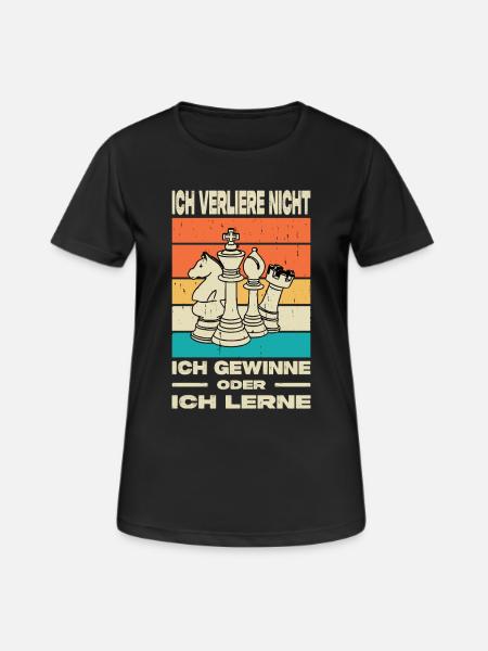 Schachspieler Geschenke Schach Zubehör Schachbrett - Frauen T-Shirt atmungsaktiv - Schwarz