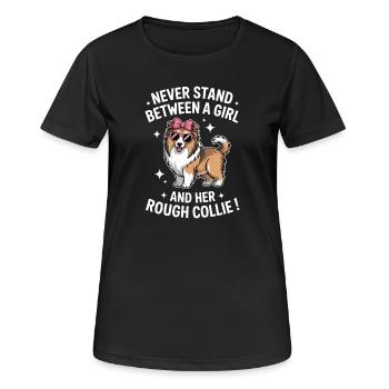 Rough Collie Sayings Funny Rough Collie Gift - Women's Breathable T-Shirt - black - Front - AI Model Female 172 light (172cm)