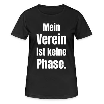 Mein Verein ist keine Phase - Frauen T-Shirt atmungsaktiv - Schwarz - Vorne - AI Model Female 172 light (172cm)
