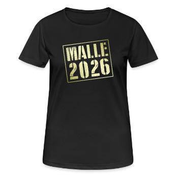 Malle 2026 - Women's Breathable T-Shirt - black - Front - AI Model Female 172 light (172cm)