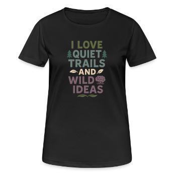 Introverti neurodivergent - T-shirt respirant Femme - noir - Devant - AI Model Female 172 light (172cm)