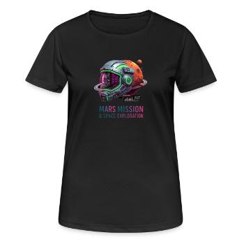 Mars Mission - Frauen T-Shirt atmungsaktiv - Schwarz - Vorne - AI Model Female 172 light (172cm)