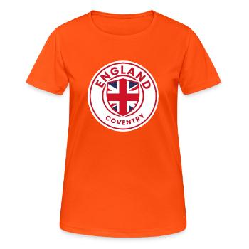 Cocarde inspiré du blason de Coventry - T-shirt respirant Femme - orange néon - Devant - AI Model Female 172 dark (172cm)
