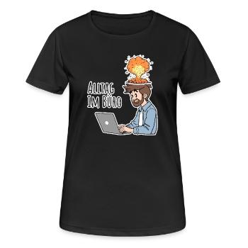 Everyday life in the office - The complete CHAOS - Women's Breathable T-Shirt - black - Front - AI Model Female 172 light (172cm)