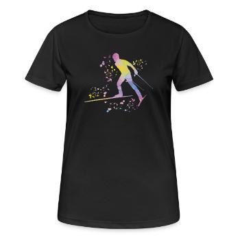 Ski de fond Ski de fond - T-shirt respirant Femme - noir - Devant - AI Model Female 172 light (172cm)