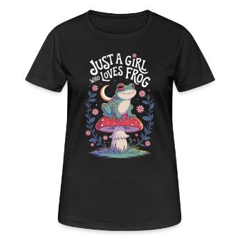 Just a girl who loves frog - Women's Breathable T-Shirt - black - Front - AI Model Female 172 light (172cm)