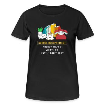 Receptionist Receptionist School - Women's Breathable T-Shirt - black - Front - AI Model Female 172 light (172cm)