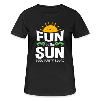 Pool Party - Frauen T-Shirt atmungsaktiv - Schwarz - Vorne - AI Model Female 172 light (172cm)