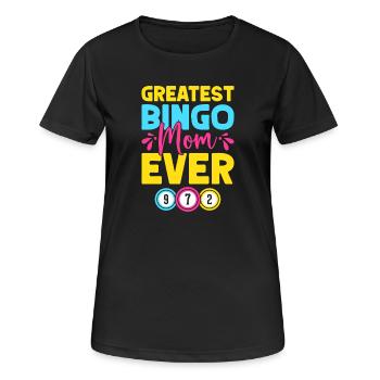 Bingo Game Greatest Bingo Mom Ever Bingo - Women's Breathable T-Shirt - black - Front - AI Model Female 172 light (172cm)