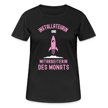 Best Plumber Employee of the Month - Women's Breathable T-Shirt - black - Front - AI Model Female 172 light (172cm)