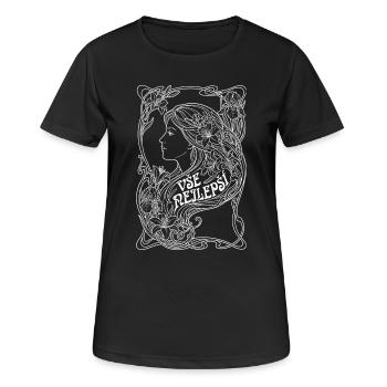 Vse Nejlepsi Jugendstil Frau - Frauen T-Shirt atmungsaktiv - Schwarz - Vorne - AI Model Female 172 light (172cm)