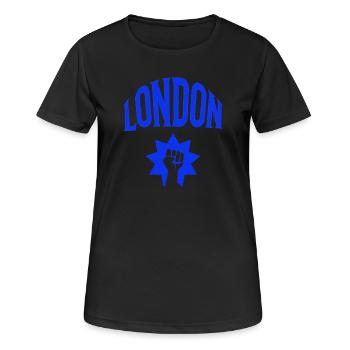 London - Women's Breathable T-Shirt - black - Front - AI Model Female 172 light (172cm)
