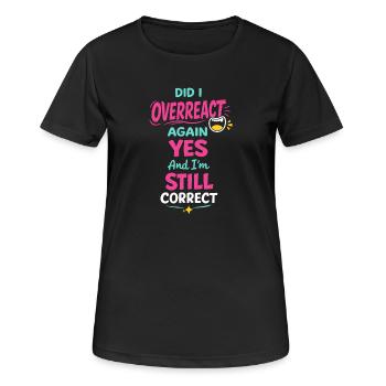 Anime-fangirl Schreit Anime-reaktion - Frauen T-Shirt atmungsaktiv - Schwarz - Vorne - AI Model Female 172 light (172cm)