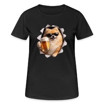 Bière Spitz - T-shirt respirant Femme - noir - Devant - AI Model Female 172 light (172cm)
