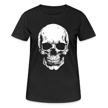 Impression de contraste crânienne - T-shirt respirant Femme - noir - Devant - AI Model Female 172 light (172cm)