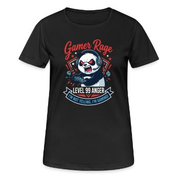 Gamer Panda Level 99 Rage - Women's Breathable T-Shirt - black - Front - AI Model Female 172 light (172cm)