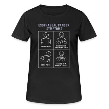 Krebs Speiseröhre Chemo Krebs-Überlebender - Frauen T-Shirt atmungsaktiv - Schwarz - Vorne - AI Model Female 172 light (172cm)