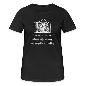 Fotografie jenseits der Techinique - Frauen T-Shirt atmungsaktiv - Schwarz - Vorne - AI Model Female 172 light (172cm)
