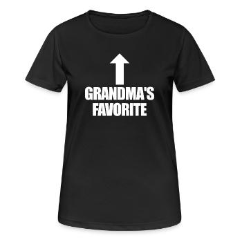 Favorite Grandchild Funny I'm Grandma's Favorite - Frauen T-Shirt atmungsaktiv - Schwarz - Vorne - AI Model Female 172 light (172cm)