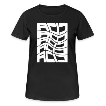 Acid Techno Musik - Frauen T-Shirt atmungsaktiv - Schwarz - Vorne - AI Model Female 172 light (172cm)