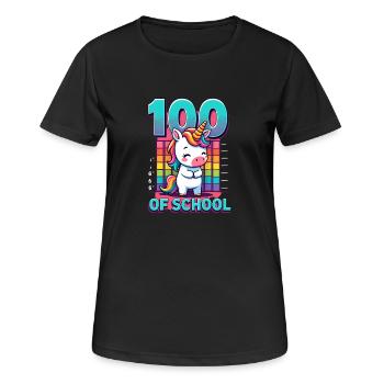 100e jour d’école 100 jour d’école des enfants - T-shirt respirant Femme - noir - Devant - AI Model Female 172 light (172cm)