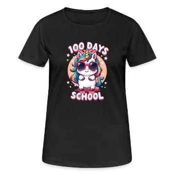 100e jour d’école 100 jour d’école des enfants - T-shirt respirant Femme - noir - Devant - AI Model Female 172 light (172cm)