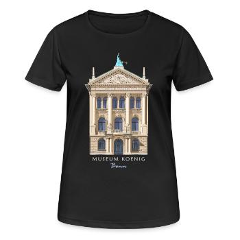 Bonn, Museum König, handgezeichnet - Frauen T-Shirt atmungsaktiv - Schwarz - Vorne - AI Model Female 172 light (172cm)