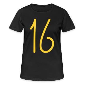 16 - T-shirt respirant Femme - noir - Devant - AI Model Female 172 light (172cm)