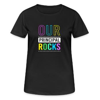 Direktor Schulleitung Schule Rektor Schulleiter - Frauen T-Shirt atmungsaktiv - Schwarz - Vorne - AI Model Female 172 light (172cm)