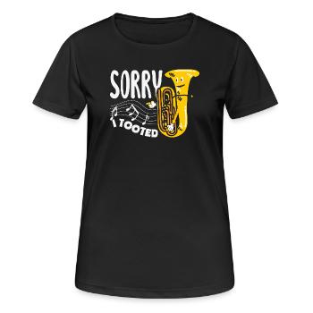 Vintage Euphonium Spieler - Frauen T-Shirt atmungsaktiv - Schwarz - Vorne - AI Model Female 172 light (172cm)